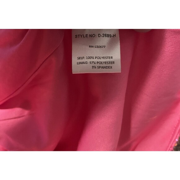 Judith March Hot Pink Sequin Wrap Mini Dress Long Sleeve Holiday Party Small - Picture 14 of 16